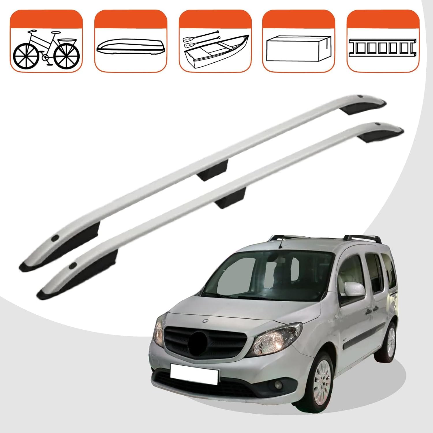 Car roof rack rails for Mercedes Benz Citan L2 2012+