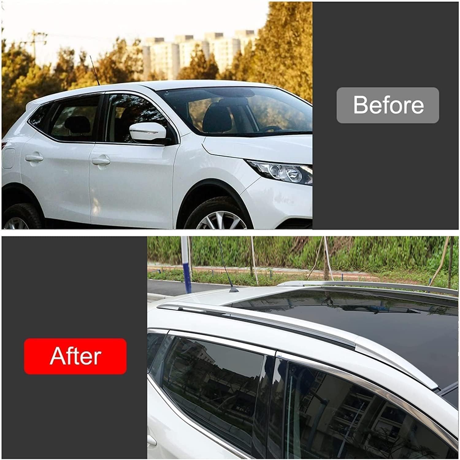 Car roof rack rails for Nissan Qashqai J11 2014-2019