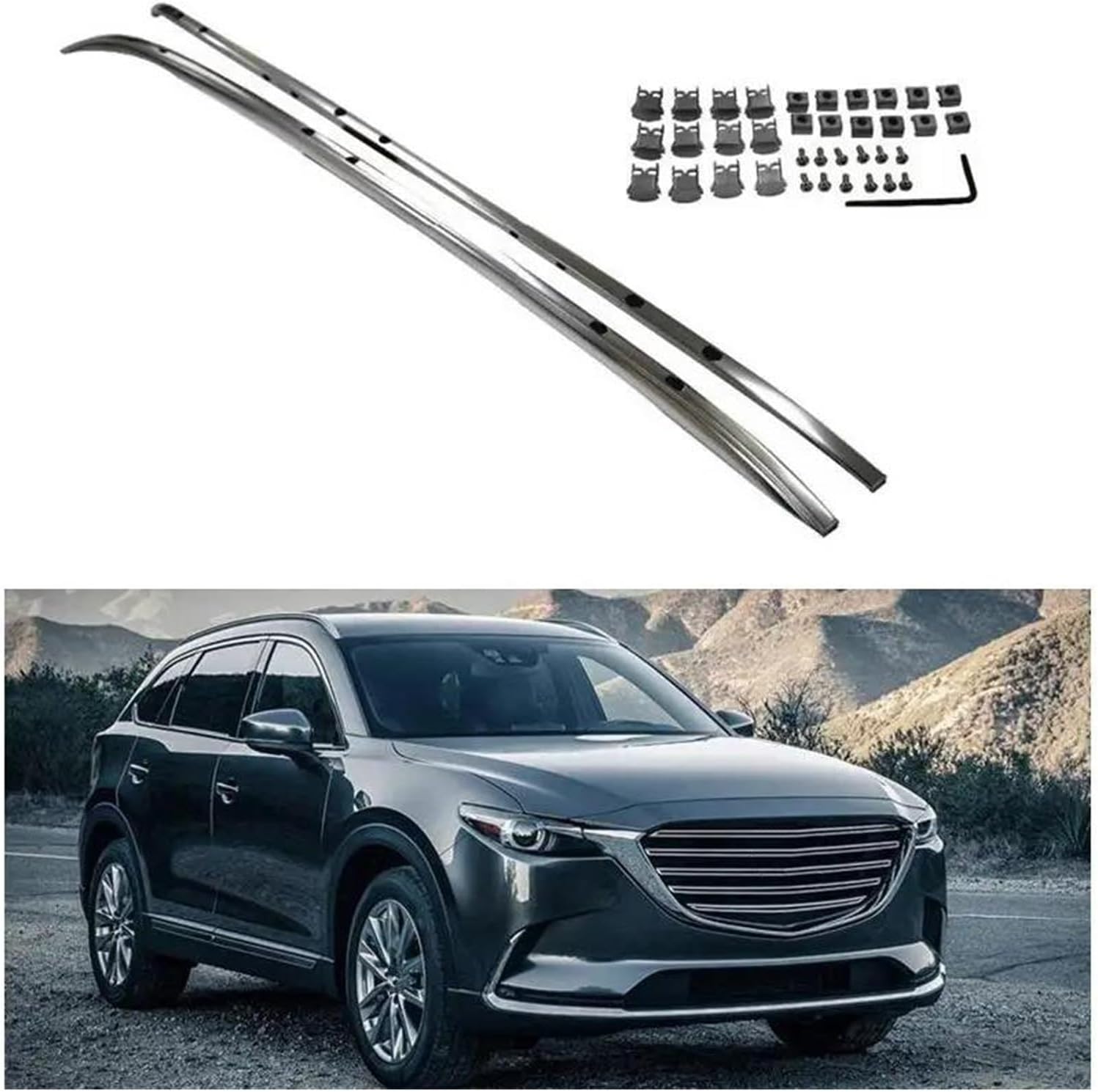Car roof rack rails for Mazda Cx-9