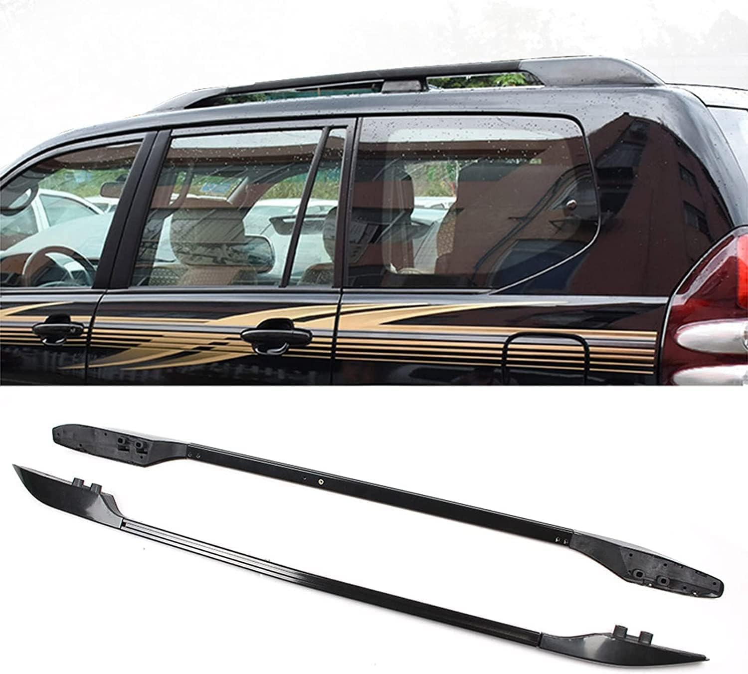 Car roof rack rails for Toyota Land Cruiser Prado FJ120 FJ-120 2003-2006 Car roof rack rails for Toyota Land Cruiser Prado FJ120 FJ-120 2003-2006