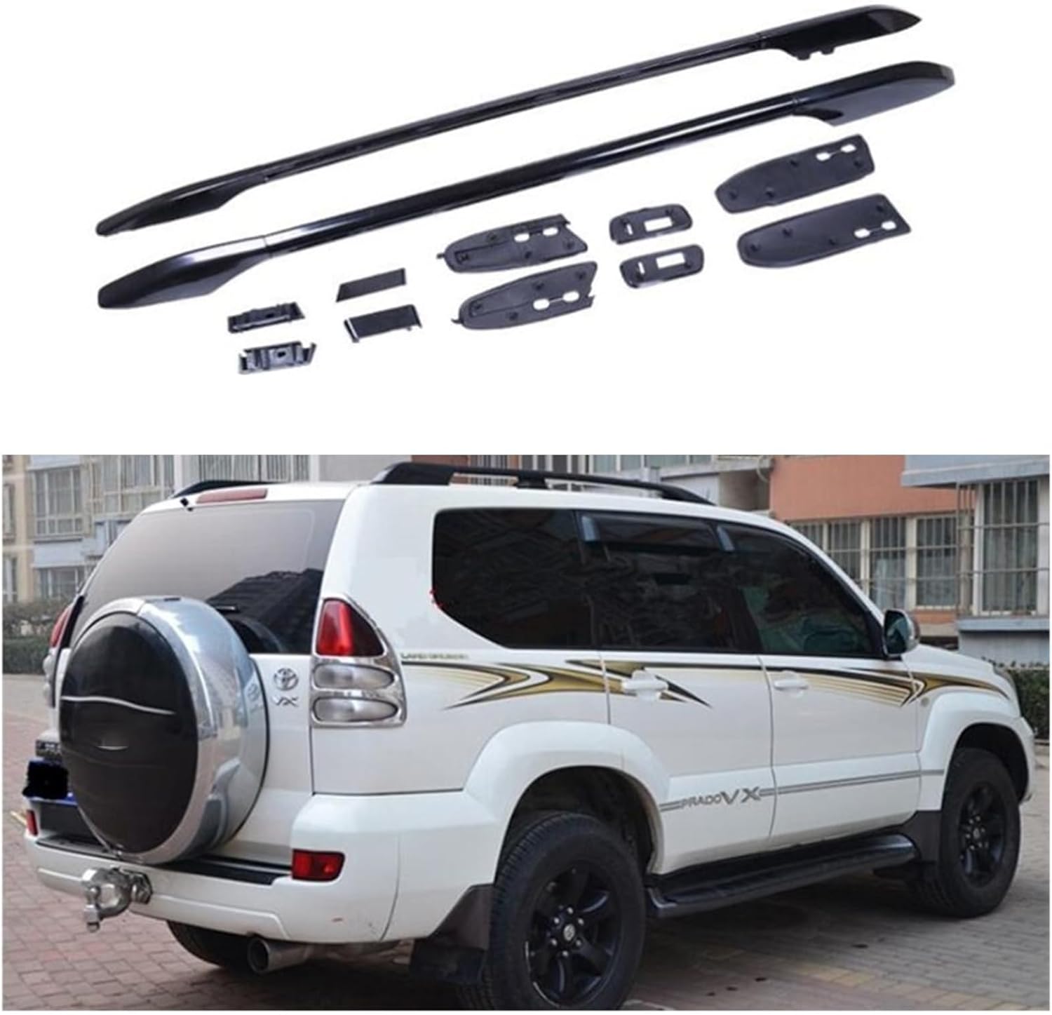 Car roof rack rails for TOYOTA LAND CRUISER PRADO 120 2003-2009) Car roof rack rails for TOYOTA LAND CRUISER PRADO 120 2003-2009)