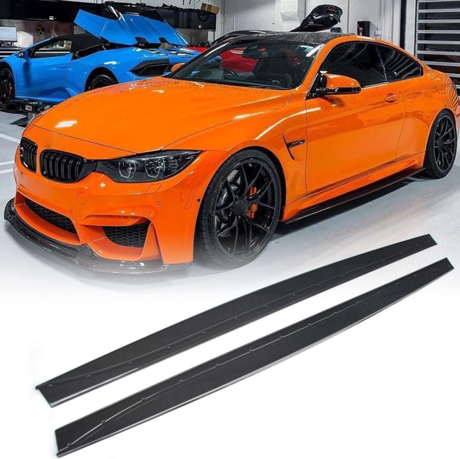Car Side Skirt for BMW F82 F83 M4 Coupe 2014 2015 2016 2017 2018 2019 Car Side Skirt for BMW F82 F83 M4 Coupe 2014 2015 2016 2017 2018 2019