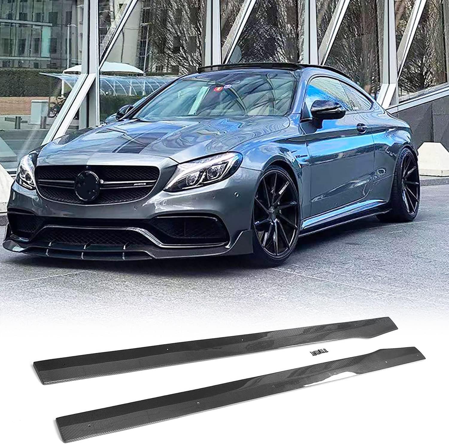 Car Side Skirt for Mercedes Benz C Class C205 Base Sport C63 AMG Coupe 15-17 Car Side Skirt for Mercedes Benz C Class C205 Base Sport C63 AMG Coupe 15-17