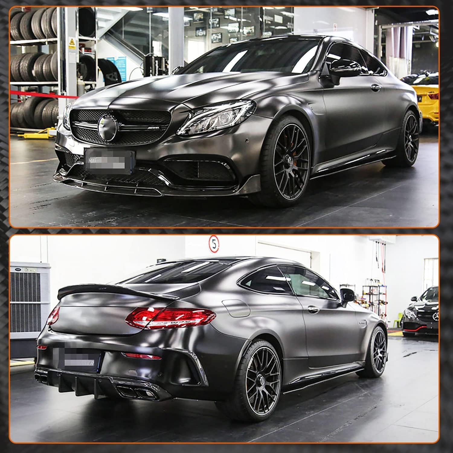 Car Side Skirt for Mercedes Benz C Class C205 Base Sport C63 AMG Coupe 15-17