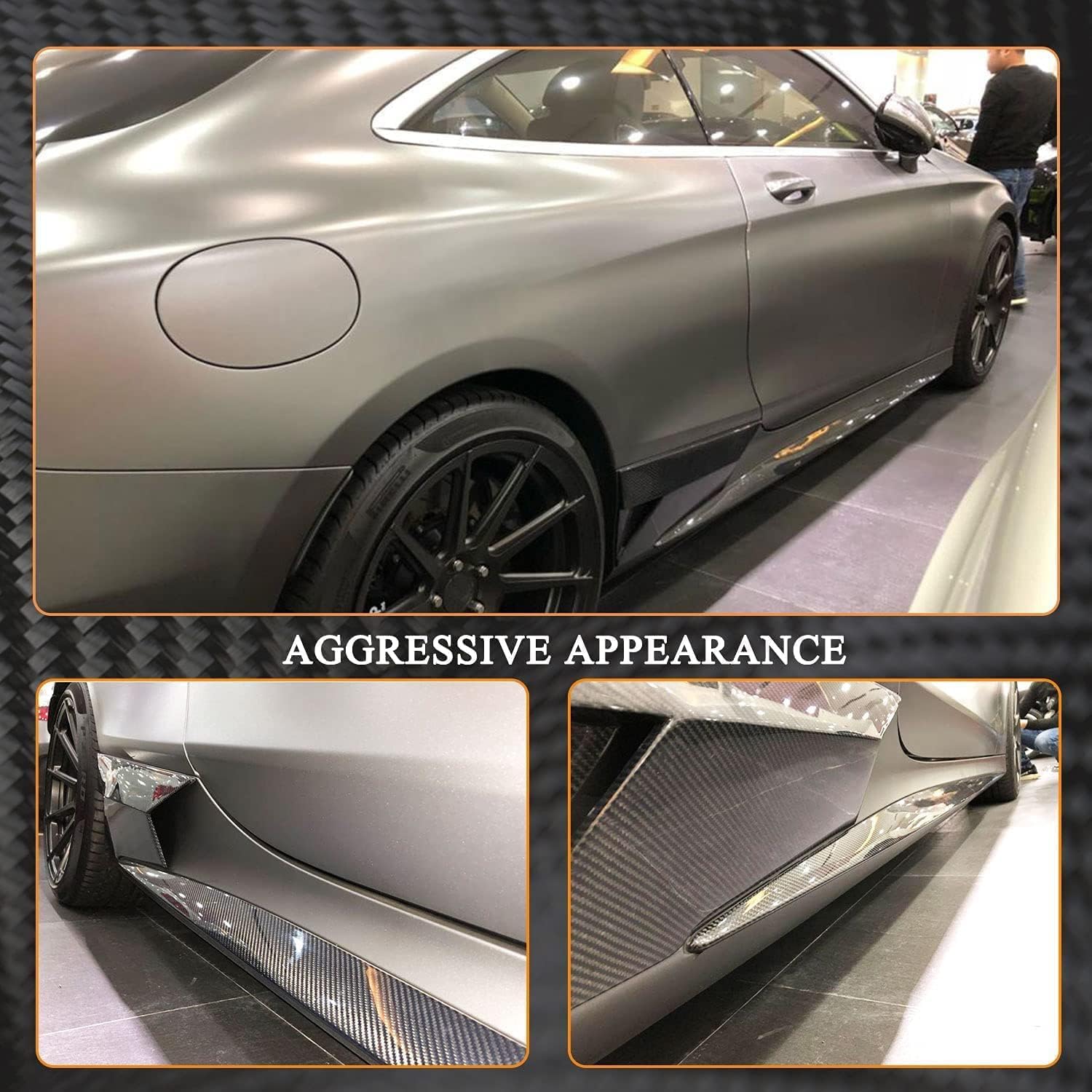 Car Side Skirt for Mercedes-Benz S-Class S500 S550 AMG Coupe 2-Door 2014-2018