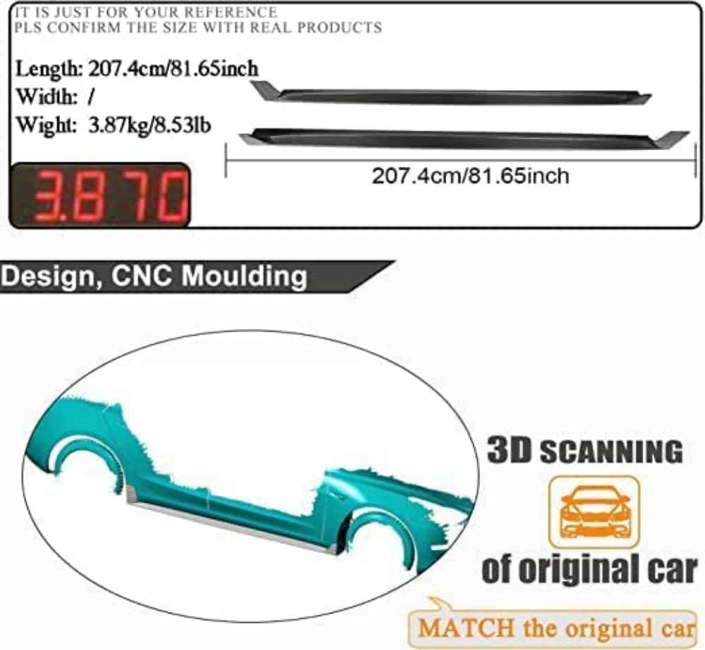 Car Side Skirt for Tesla Model 3 Sedan 2017 2018 2019