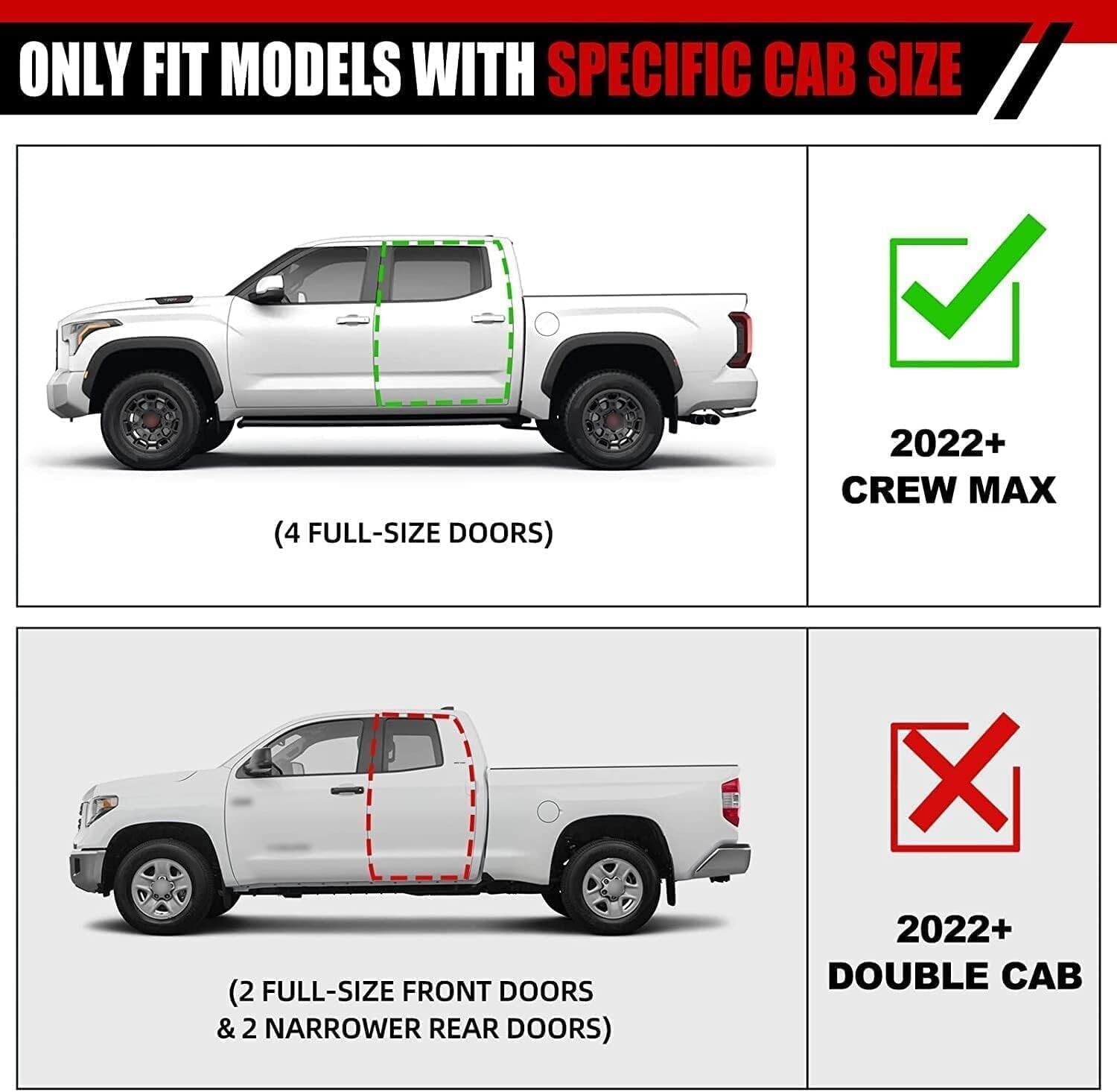 Car Side Skirt for Toyota Tundra 2022 2023