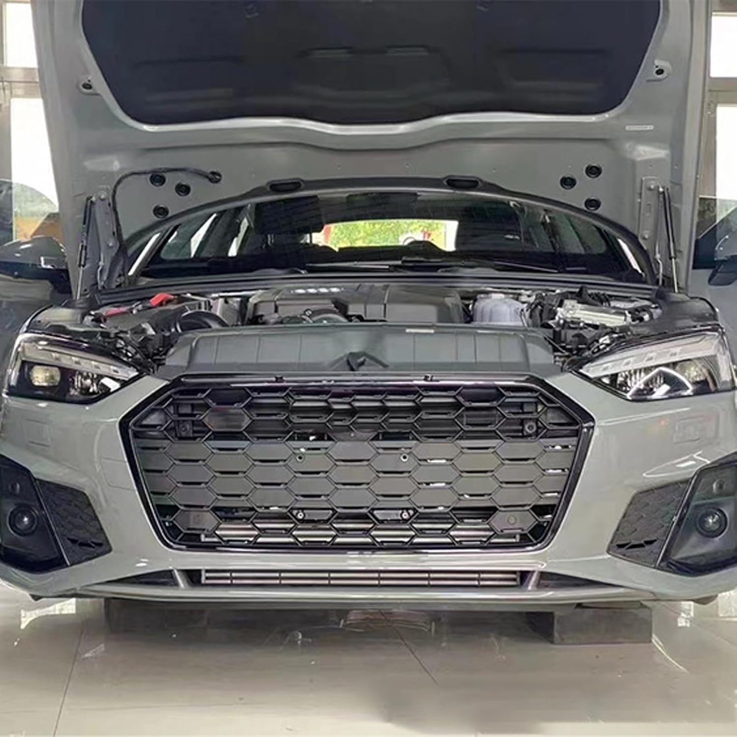Car Upper Bumper Hood Mesh Grid for Audi A5 S5 2013-2021 Car Upper Bumper Hood Mesh Grid for Audi A5 S5 2013-2021