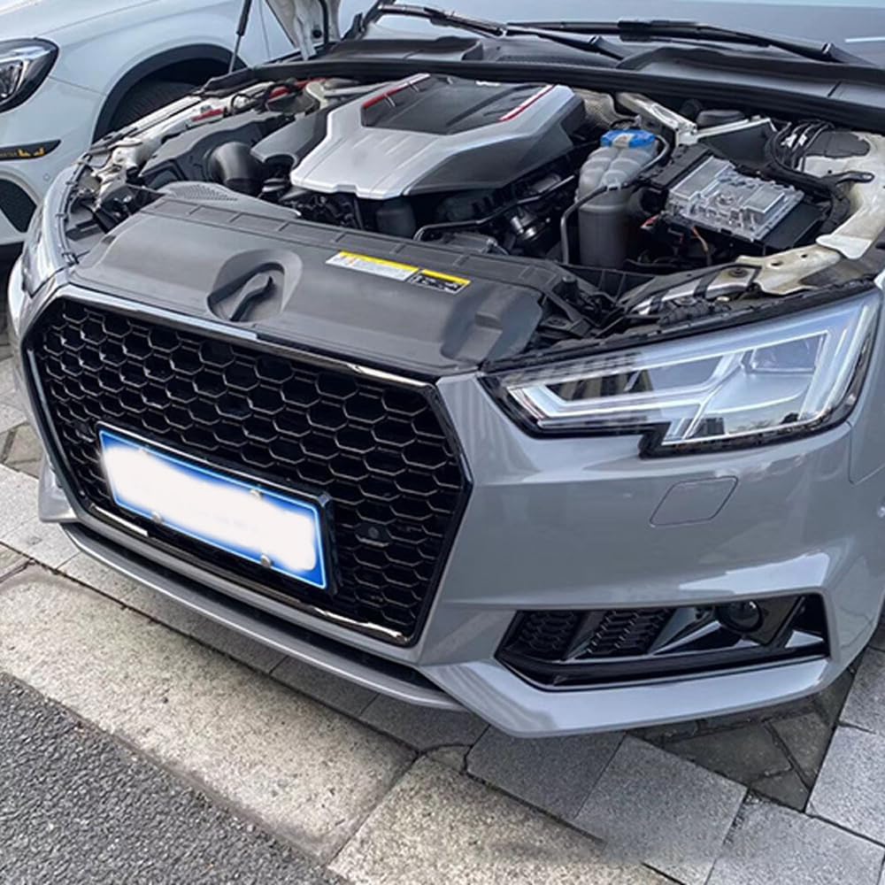 Car Upper Bumper Hood Mesh Grid for Audi A4L RS4 2017 2018 2019 A4 RS4