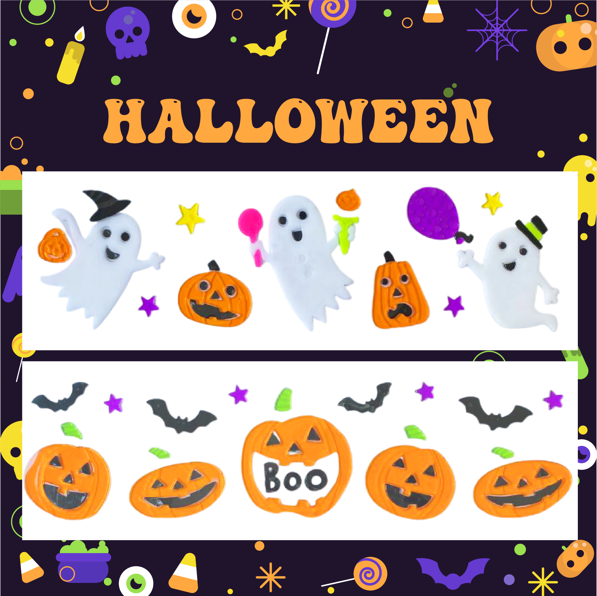 Adhesivos de gel para ventanas de Halloween fantasma calabaza murciélago bruja gato Boo sangre pegatinas decorativas para decoraciones de ventanas de Halloween en el hogar y fiestas