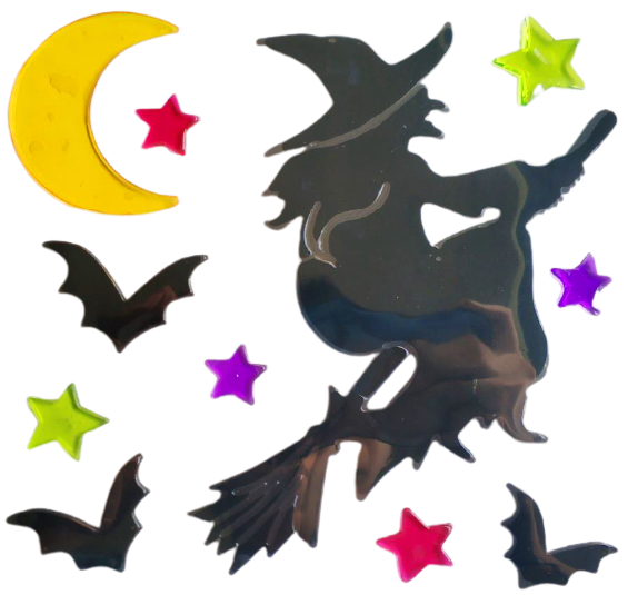Adhesivos de gel para ventanas de Halloween fantasma calabaza murciélago bruja gato Boo sangre pegatinas decorativas para decoraciones de ventanas de Halloween en el hogar y fiestas