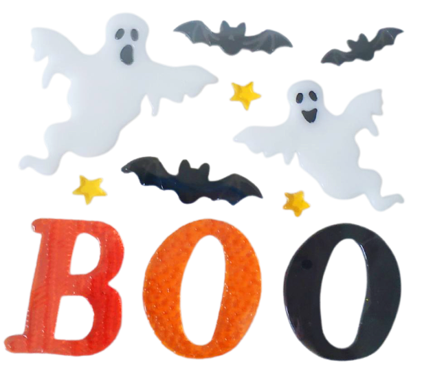 Adhesivos de gel para ventanas de Halloween fantasma calabaza murciélago bruja gato Boo sangre pegatinas decorativas para decoraciones de ventanas de Halloween en el hogar y fiestas