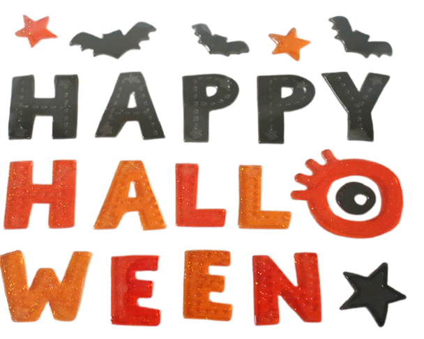 Adhesivos de gel para ventanas de Halloween fantasma calabaza murciélago bruja gato Boo sangre pegatinas decorativas para decoraciones de ventanas de Halloween en el hogar y fiestas