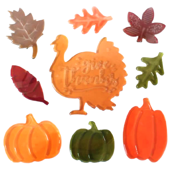 6 hojas de adhesivos de gel otoñales para ventanas de vidrio, adhesivos de gel de otoño y Acción de Gracias, hojas de Hola otoño, calabaza para decoración de ventanas de vacaciones de otoño