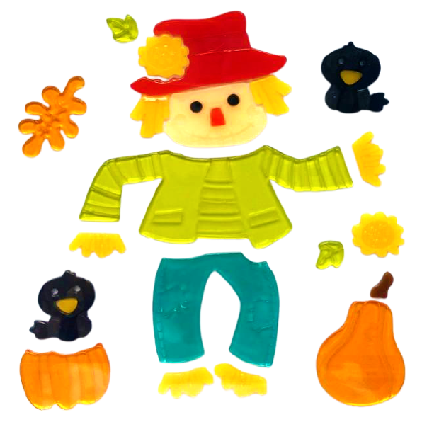 Adhesivos de gel de otoño para ventanas de vidrio, Adhesivos de gel para otoño y Acción de Gracias,Hola hojas de otoño,Calabaza para decoración de ventanas de las fiestas de otoño