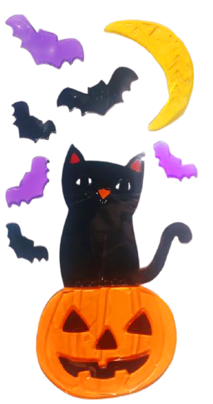 Adhesivos de gel para ventanas de Halloween fantasma calabaza murciélago bruja gato Boo sangre pegatinas decorativas para decoraciones de ventanas de Halloween en el hogar y fiestas