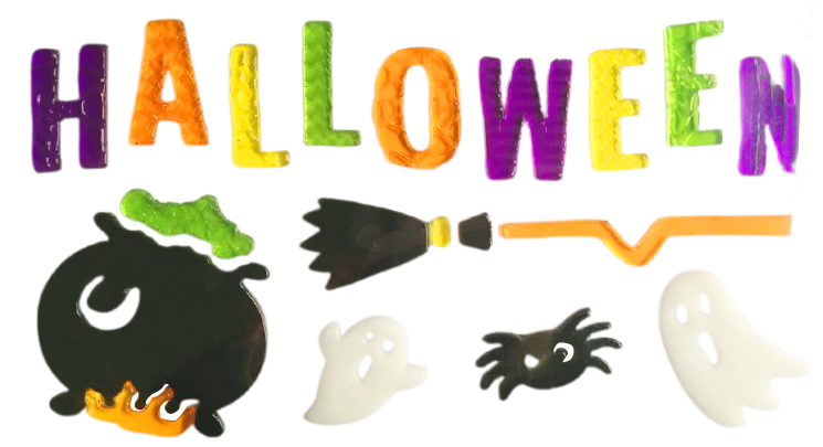 Adhesivos de gel para ventanas de Halloween fantasma calabaza murciélago bruja gato Boo sangre pegatinas decorativas para decoraciones de ventanas de Halloween en el hogar y fiestas