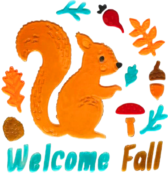 Adhesivos de gel de otoño para ventanas de vidrio, Adhesivos de gel para otoño y Acción de Gracias,Hola hojas de otoño,Calabaza para decoración de ventanas de las fiestas de otoño