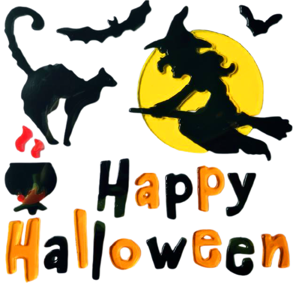 Adhesivos de gel para ventanas de Halloween fantasma calabaza murciélago bruja gato Boo sangre pegatinas decorativas para decoraciones de ventanas de Halloween en el hogar y fiestas