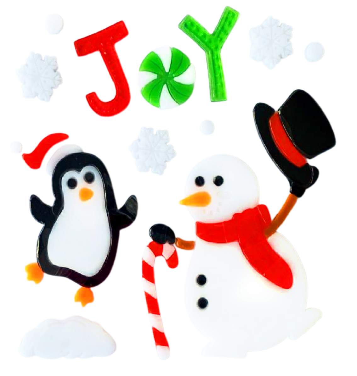 Adhesivos de gel para ventanas de Navidad - Pegatinas de ventana navideñas de Papá Noel, muñeco de nieve, copo de nieve, pingüino, árbol de Navidad y regalo para niños