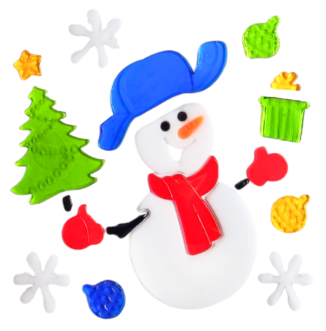 Adhesivos de gel para ventanas de Navidad - Pegatinas de ventana navideñas de Papá Noel, muñeco de nieve, copo de nieve, pingüino, árbol de Navidad y regalo para niños