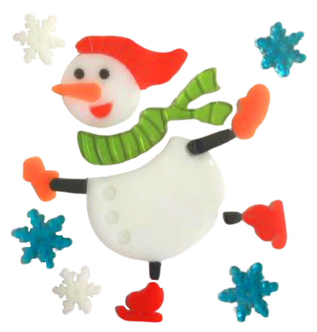 Adhesivos de gel para ventanas de Navidad - Pegatinas de ventana navideñas de Papá Noel, muñeco de nieve, copo de nieve, pingüino, árbol de Navidad y regalo para niños