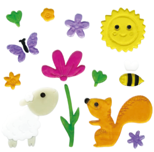 Adhesivos de gel de primavera para ventanas, pegatinas de gelatina para ventanas para vidrio, refrigeradores y hogar, decoraciones de primavera para ventanas de bienvenida - flores mariposas pájaro, amor de los niños