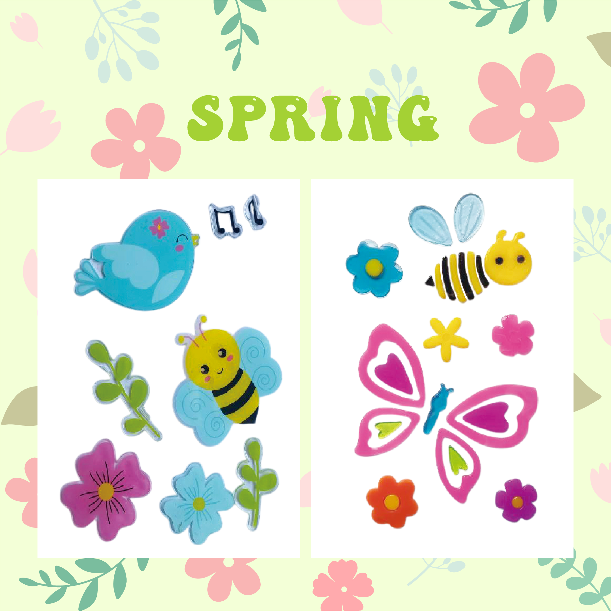 Adhesivos de gel de primavera para ventanas, pegatinas de gelatina para ventanas para vidrio, refrigeradores y hogar, decoraciones de primavera para ventanas de bienvenida - flores mariposas pájaro, amor de los niños Adhesivos de gel de primavera para ventanas, pegatinas de gelatina para ventanas para vidrio, refrigeradores y hogar, decoraciones de primavera para ventanas de bienvenida - flores mariposas pájaro, amor de los niños