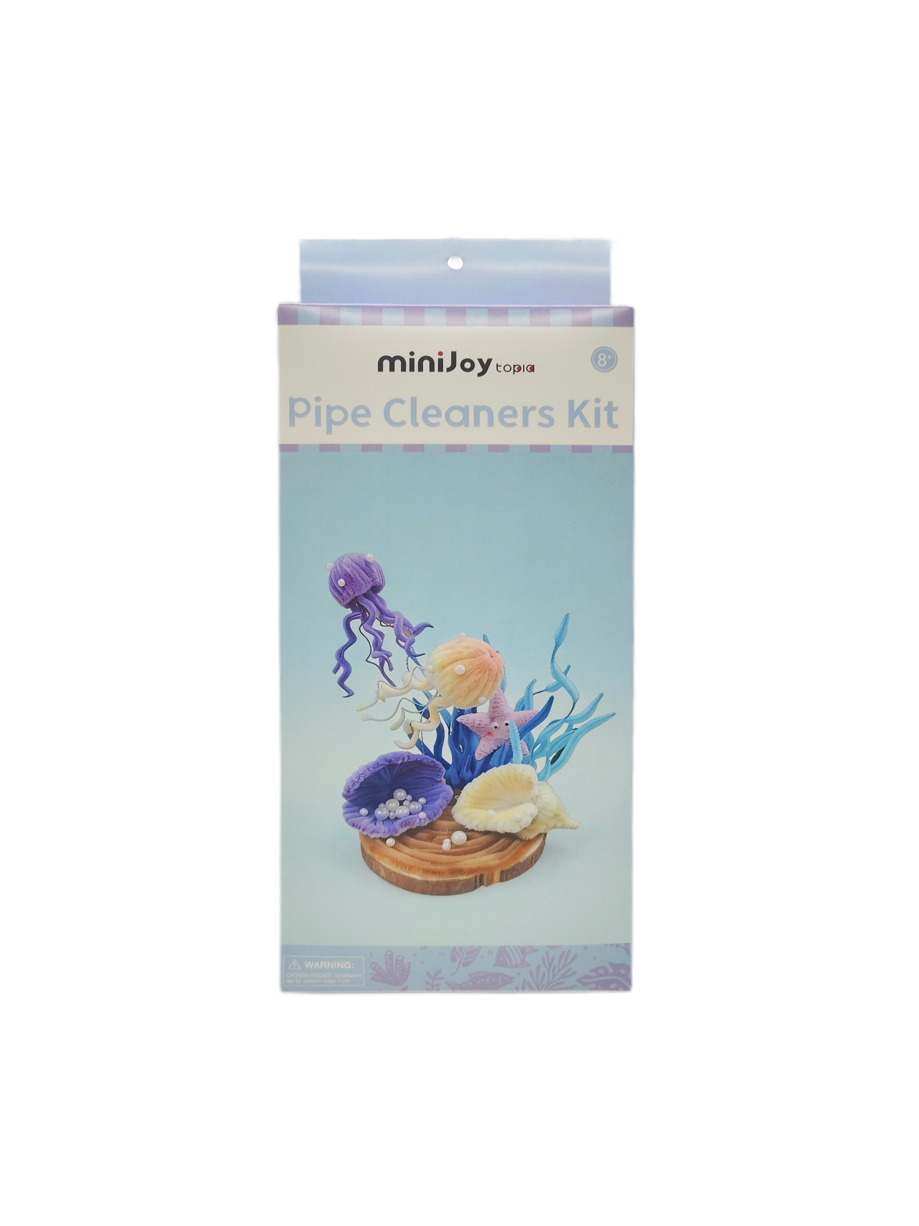 Kit de manualidades de diorama oceánico con limpiapipas, set DIY de escena submarina con tallos de chenilla con medusas, estrellas de mar & conchas, materiales de arte creativos para decoración de habitación, kit de manualidades a granel para niños & adultos, regalo único para amantes del océano