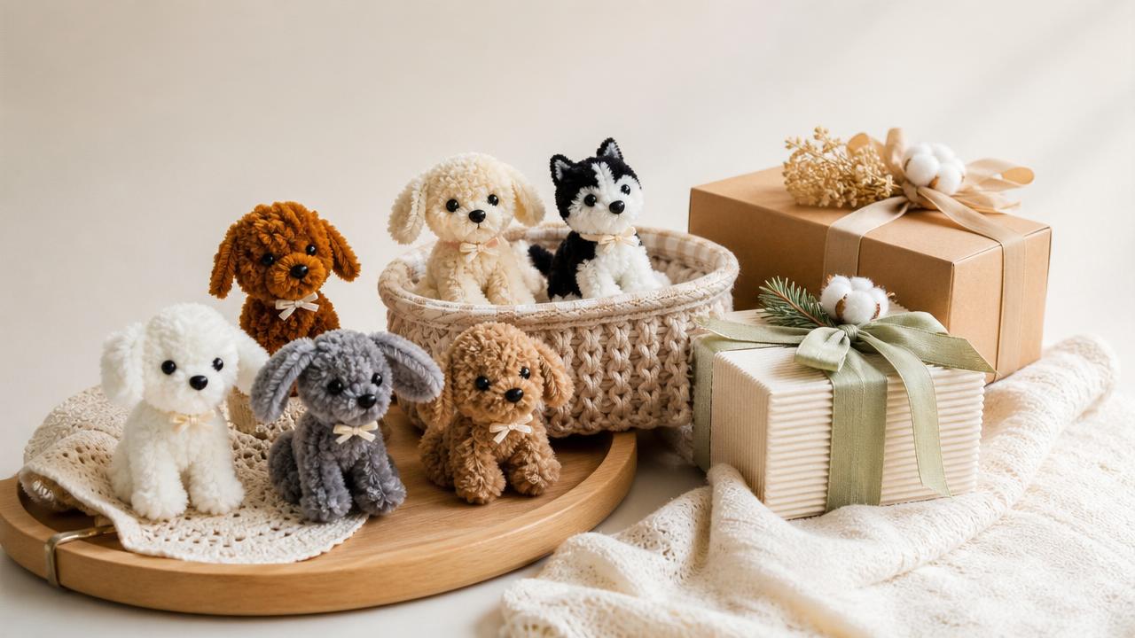 cachorros de limpiapipas de chenilla