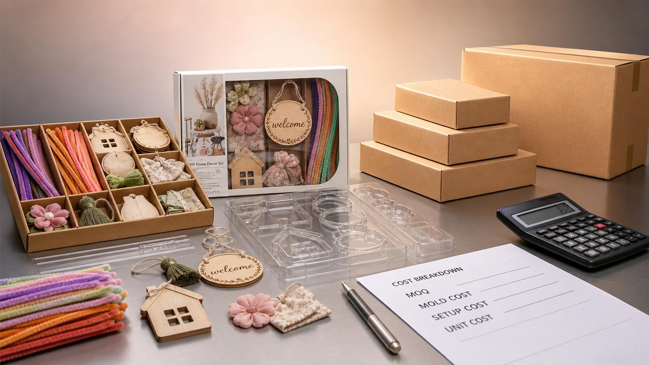 Fábrica de kits de manualidades con limpiapipas MOQ, costos de herramientas y configuración explicados