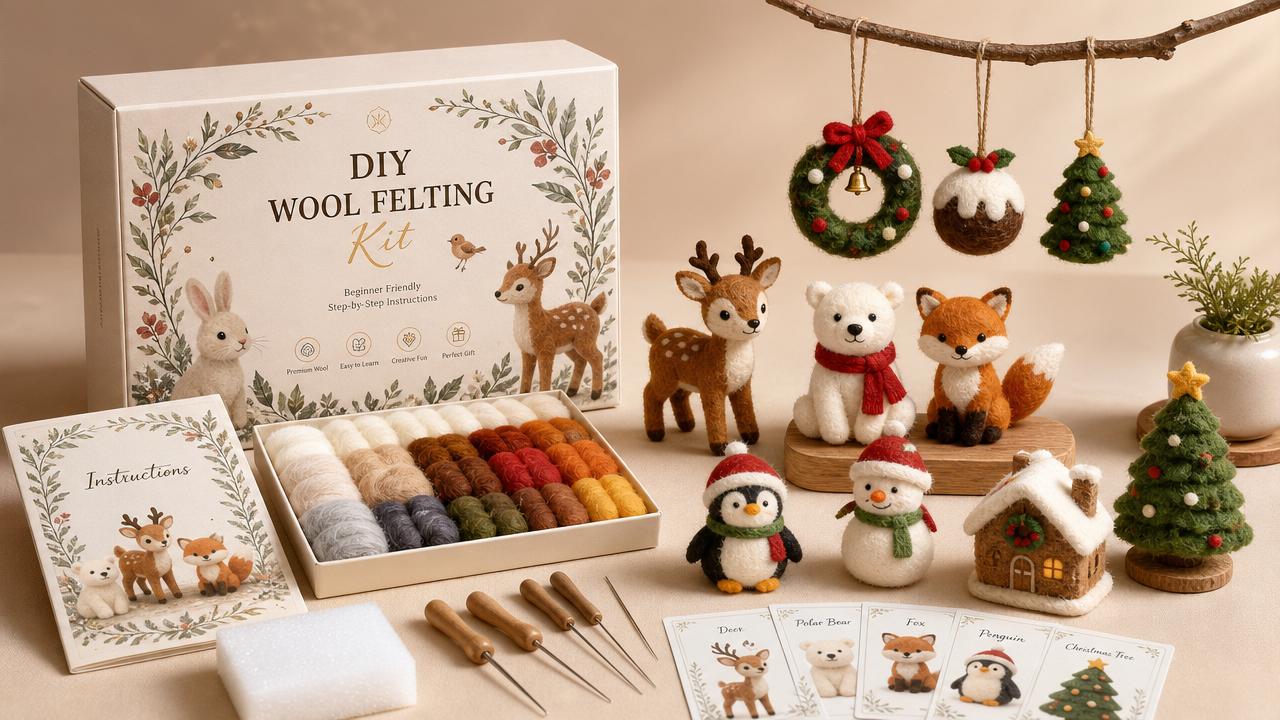 Kits de fieltro con aguja al por mayor para tiendas de regalos: ¿Qué estilos se venden mejor?