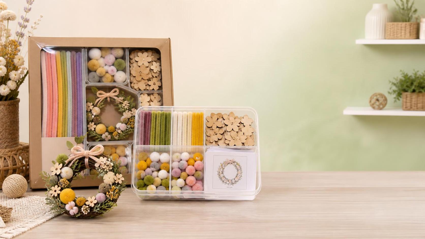 Opciones de embalaje para kits de manualidades con limpiapipas destinados al comercio minorista Opciones de embalaje para kits de manualidades con limpiapipas destinados al comercio minorista
