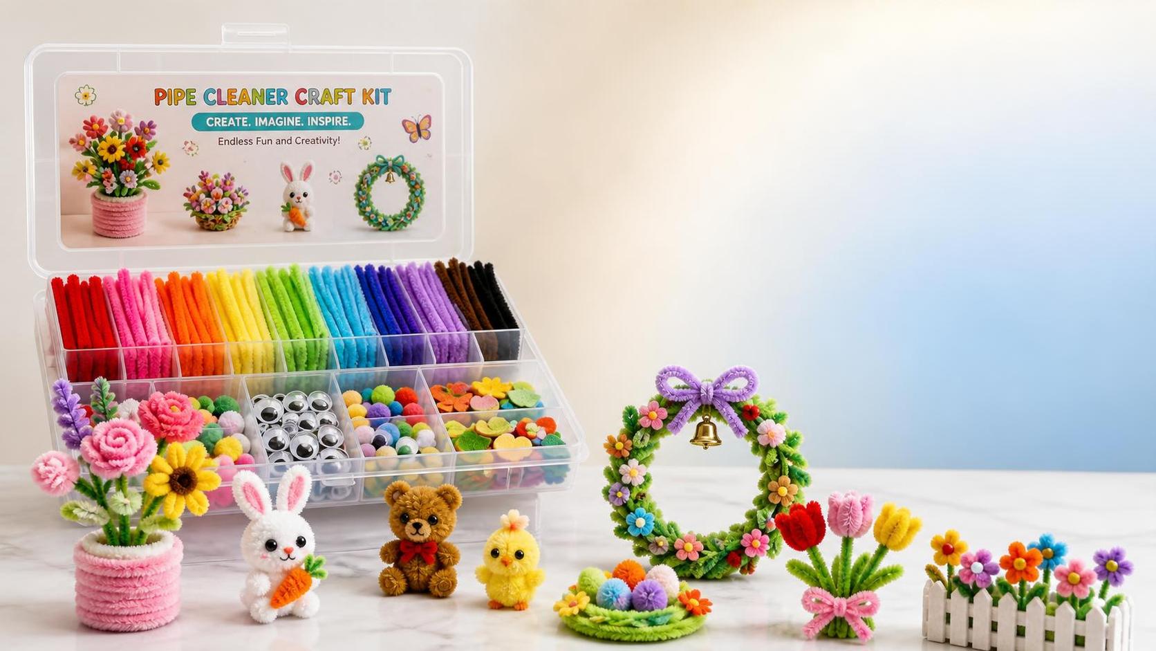 Proveedor de kits de manualidades con limpiapipas para escuelas y marcas educativas Proveedor de kits de manualidades con limpiapipas para escuelas y marcas educativas