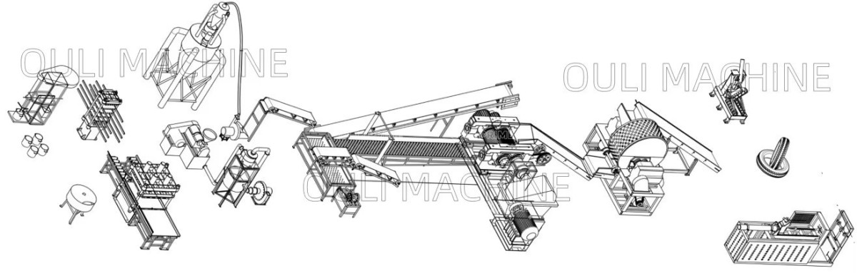 double hook drawing machine Máquina Separadora de Fibra de Borracha / Máquina de Reciclagem de Pneus Usados