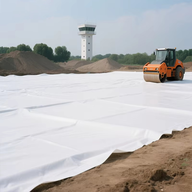 Polyester filament geotextile