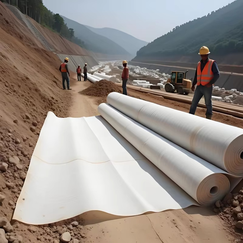 Continuous filament spunbonded needle-punched nonwoven geotextile