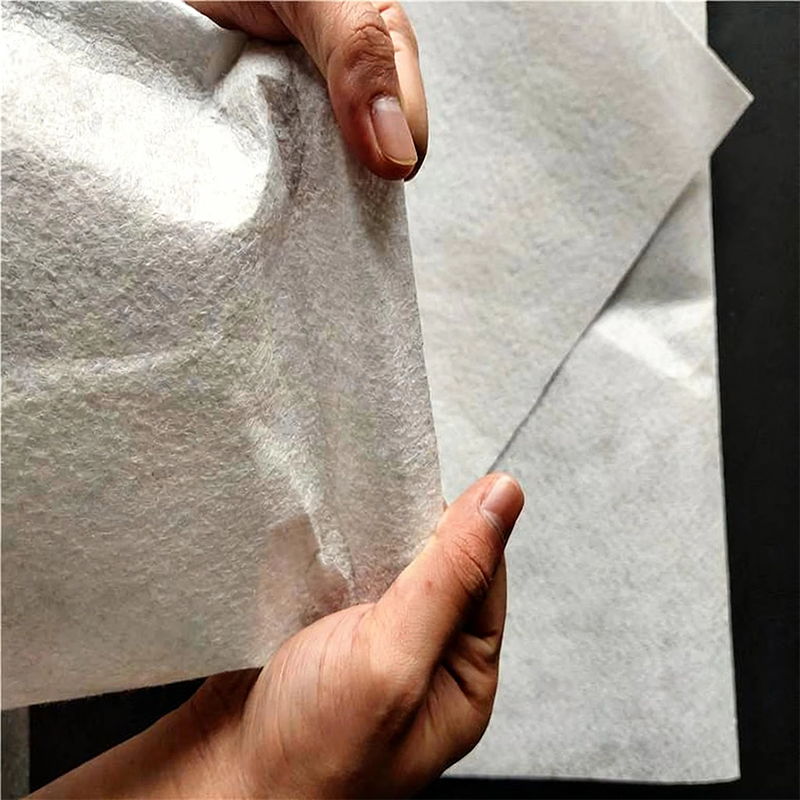 Short-fiber needle-punched nonwoven geotextile