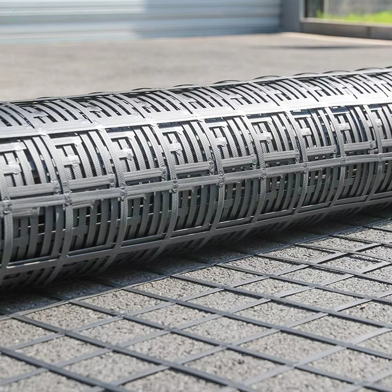 Steel-plastic geogrid