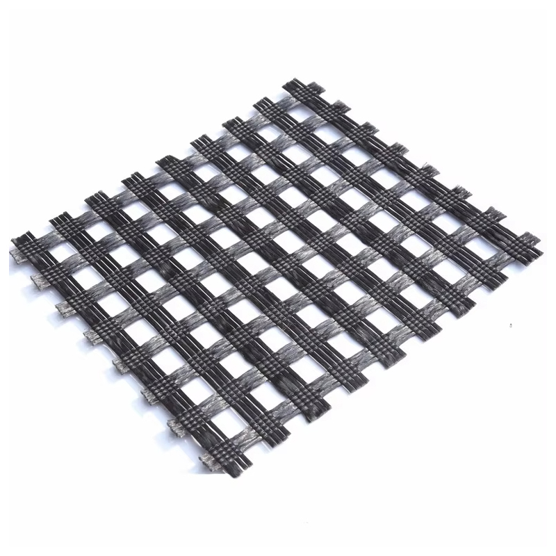 Warp-knitted polyester geogrid