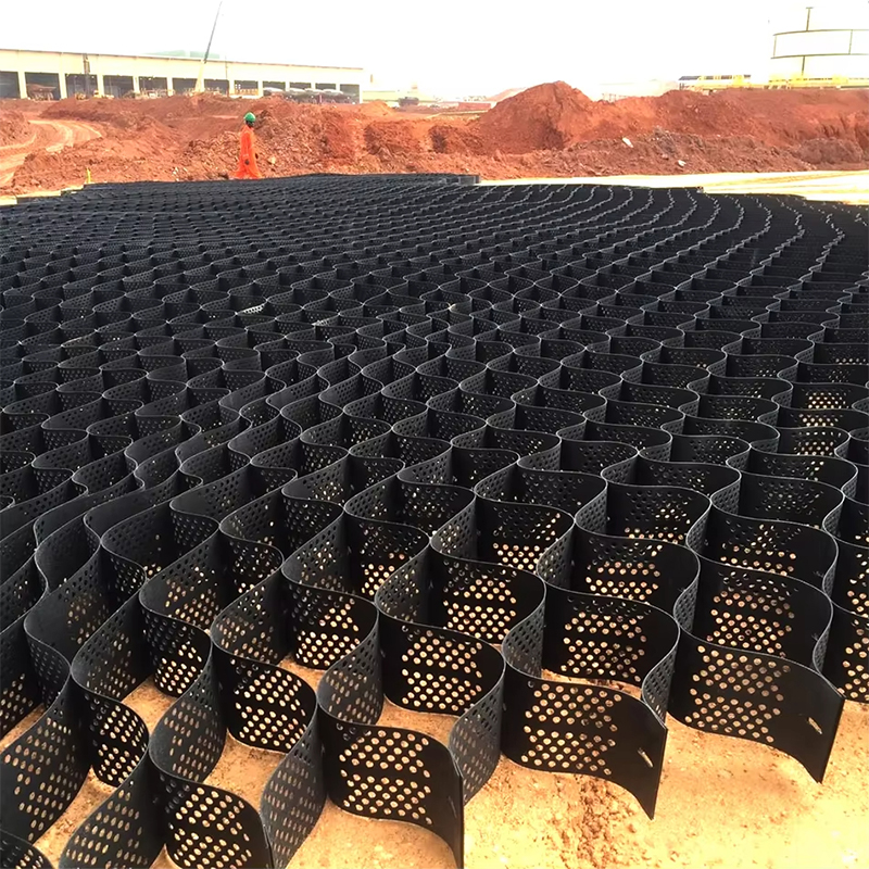 Geocells for road stabilization and slope protection