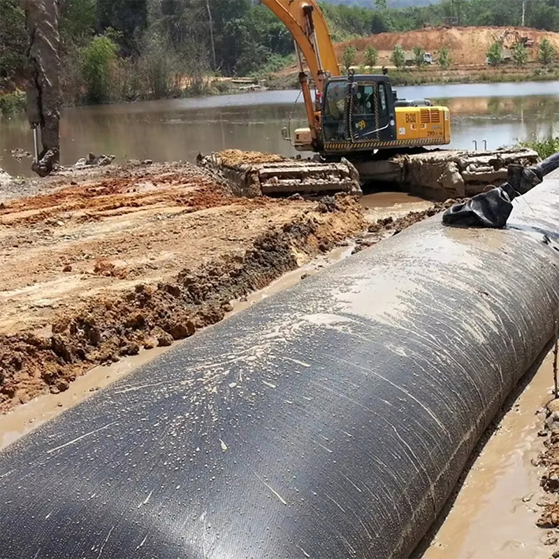 Geotextile tube bags for sludge dewatering