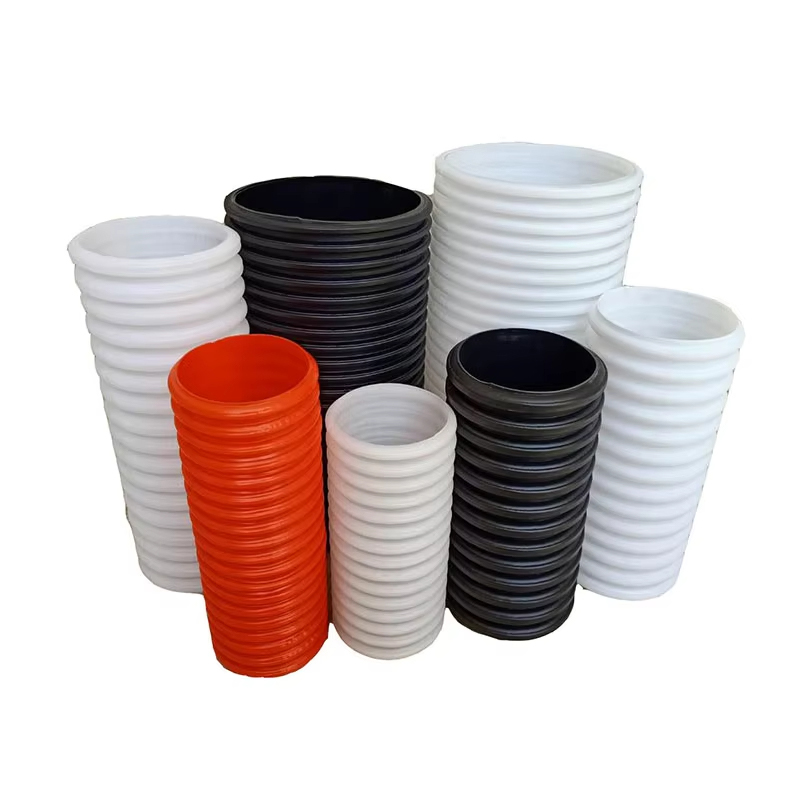 HDPE single-wall corrugated pipe