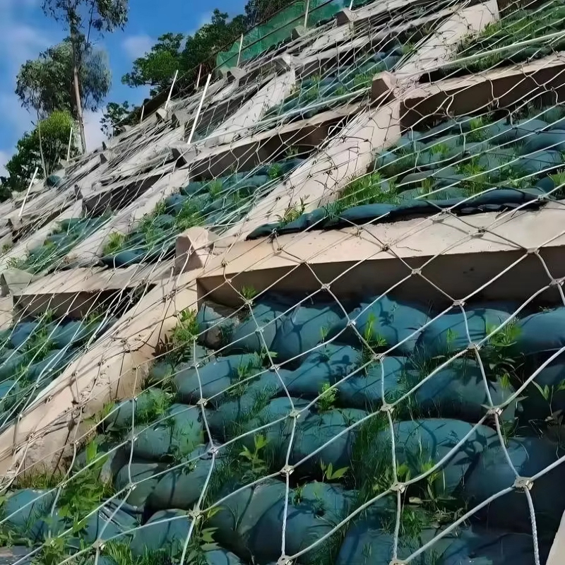 Ecological Geo Bags Woven Geotextile Sand Bag Retaining Wall