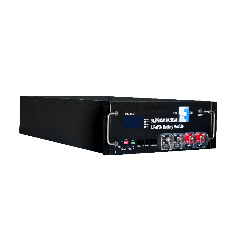 Módulo de batería TonKor LR51.2-200 10.24kWh 51.2V LiFePO4 con BMS inteligente y pantalla LCD Módulo de batería TonKor LR51.2-200 10.24kWh 51.2V LiFePO4 con BMS inteligente y pantalla LCD