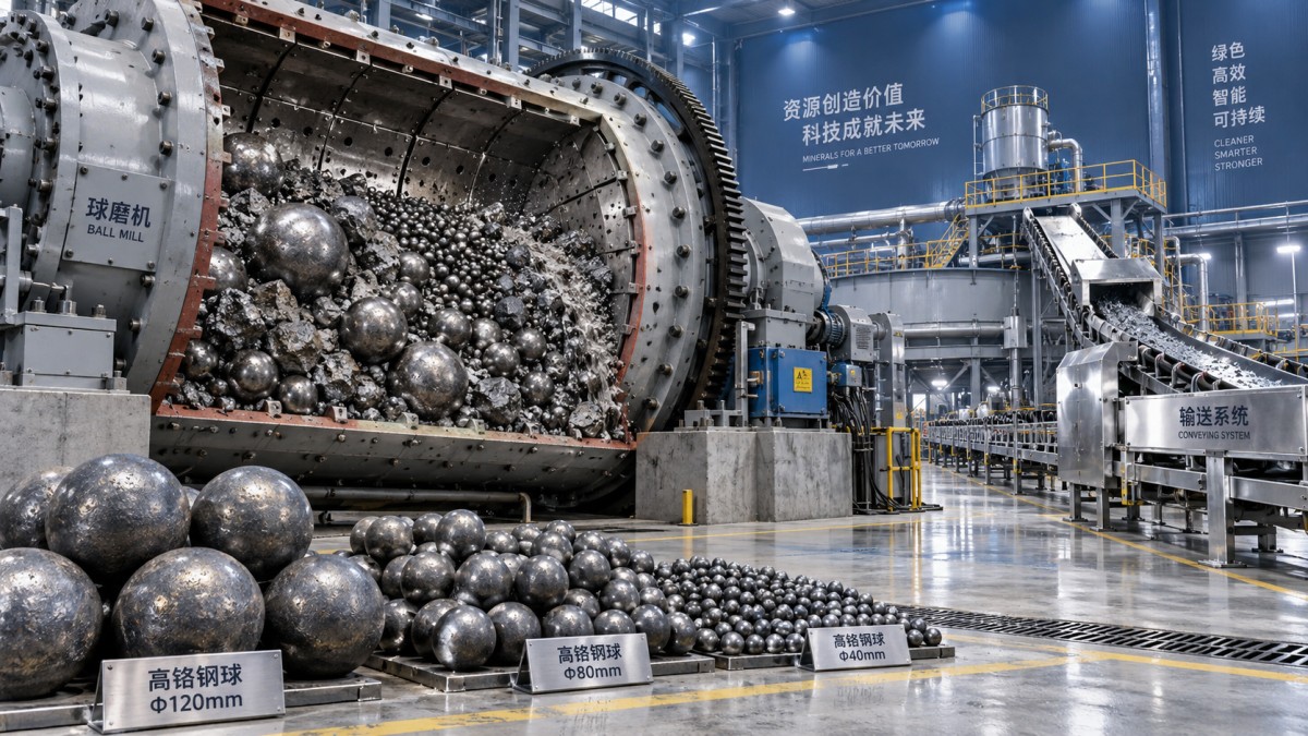 Mining Grinding Media Selection by Ore Type, Mill Diameter, and Target Throughput