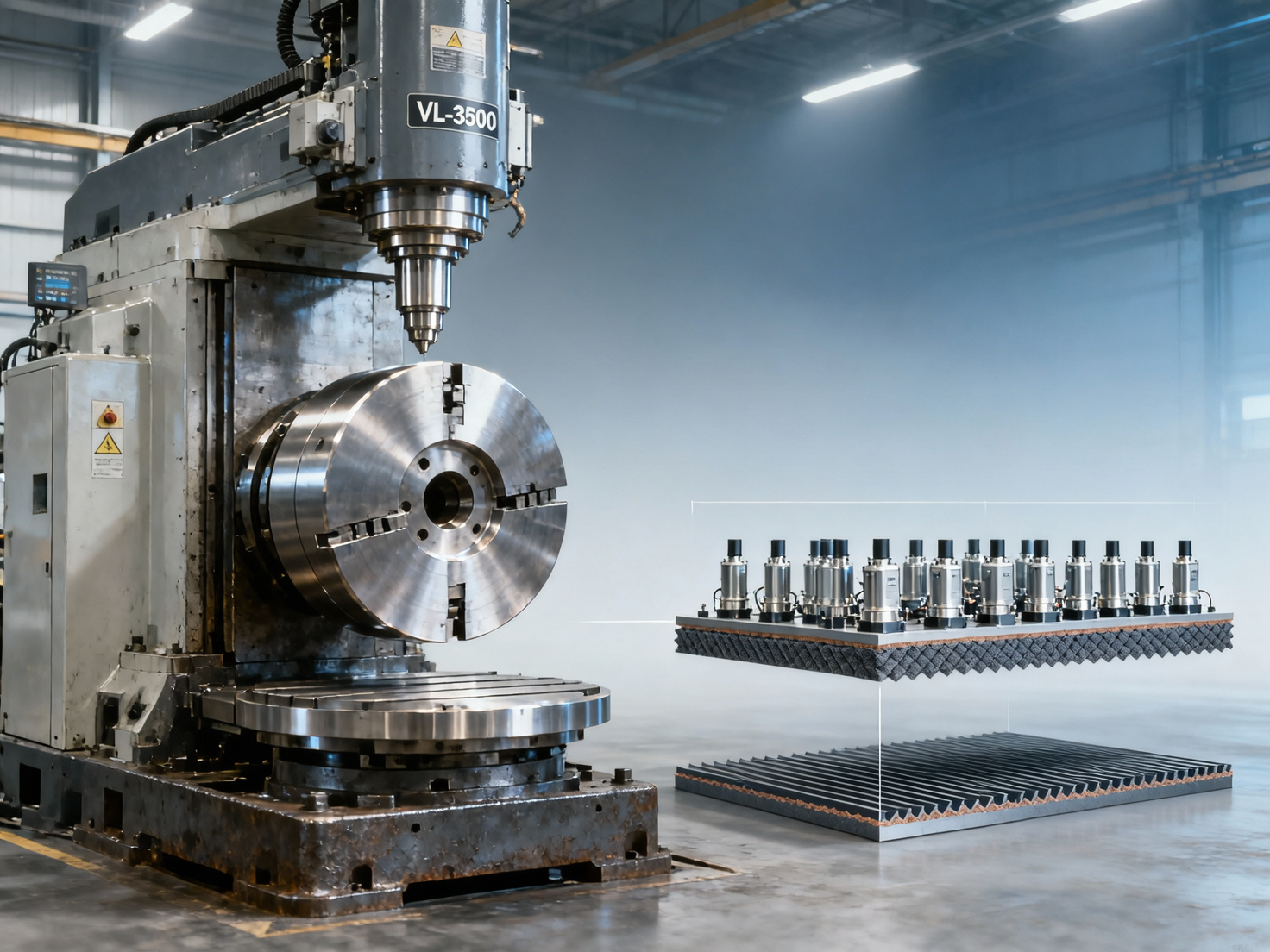 Are vertical lathe setups more sensitive to floor vibration than horizontal configurations?