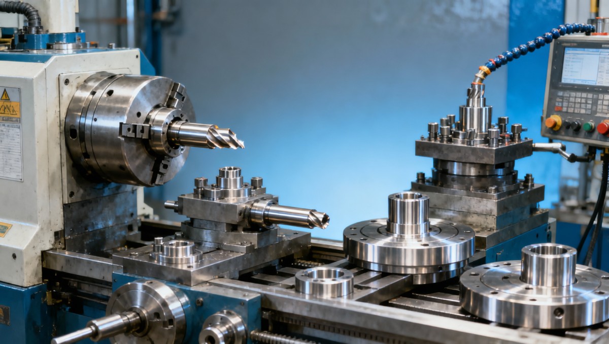 Automated lathe setup time stays high for small lot production Automated lathe setup time stays high for small lot production