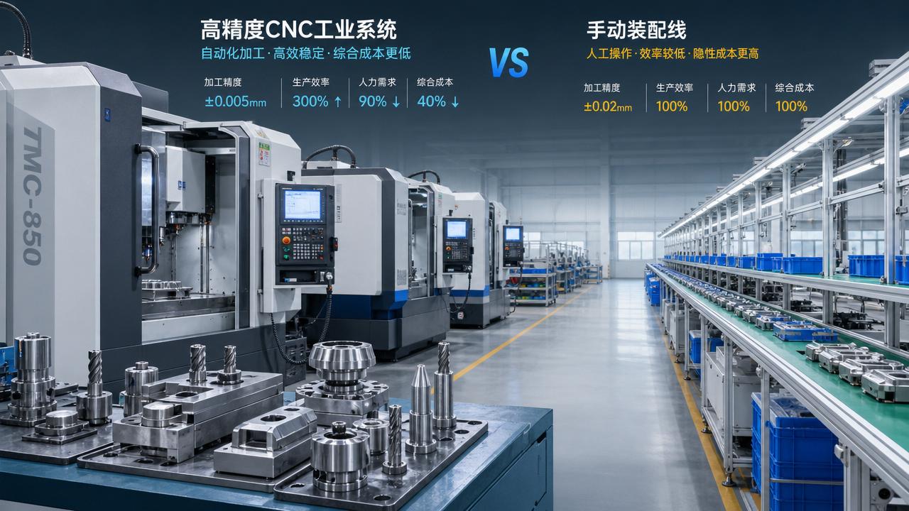 CNC industrial systems or manual lines: where costs shift