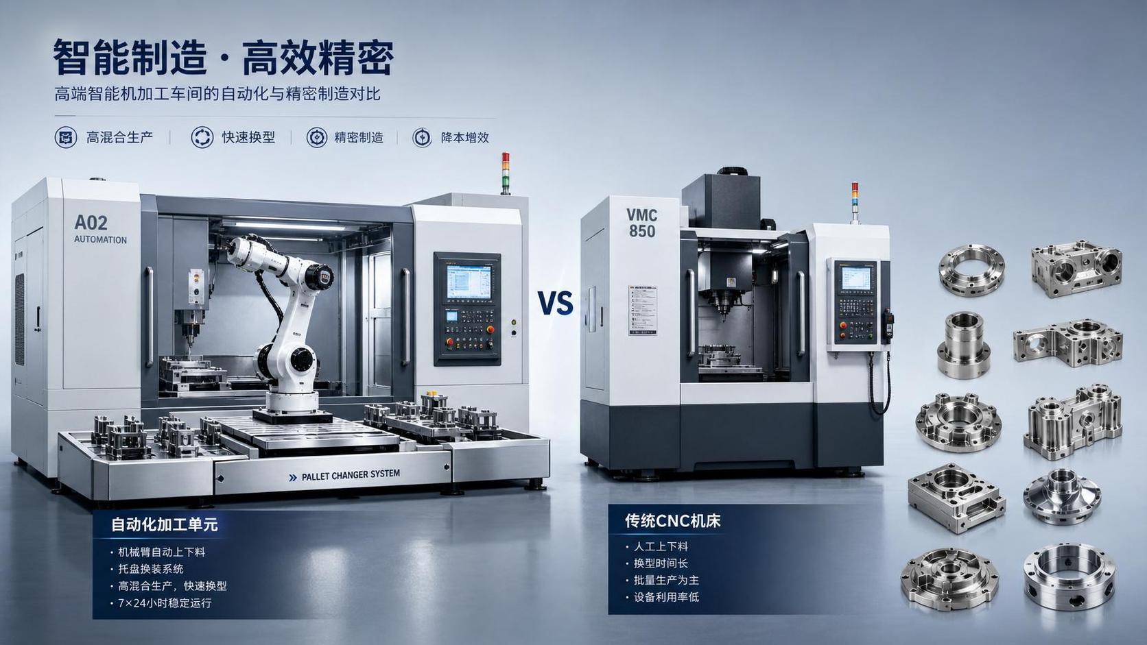 Automated CNC vs Conventional CNC: How to Choose for High-Mix Production Automated CNC vs Conventional CNC: How to Choose for High-Mix Production